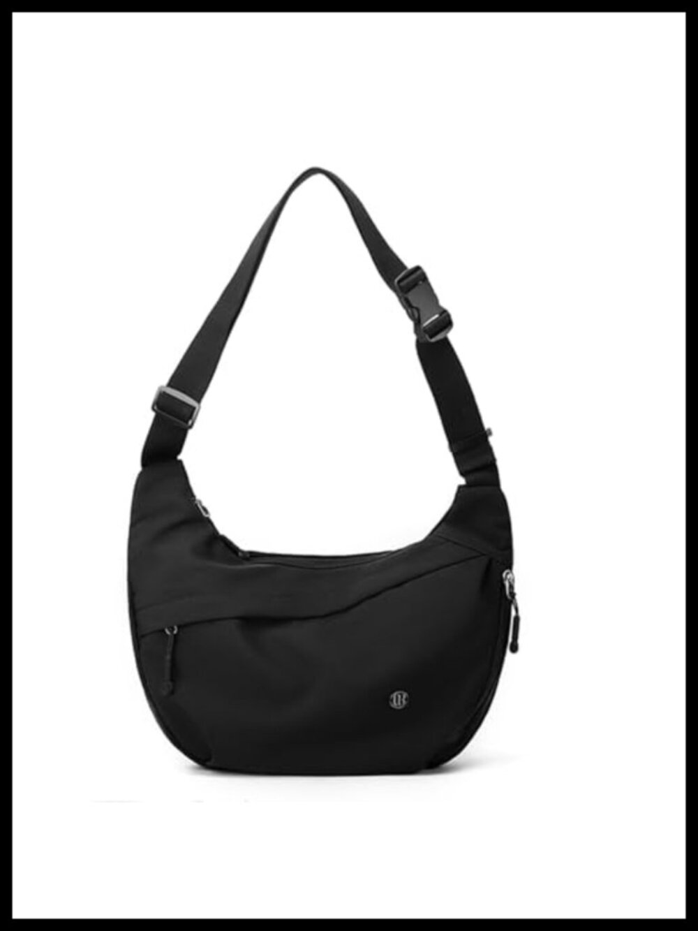 Nylon Crescent Crossbody Hobo Bag Lightweight Waterproof Adjustable Strap